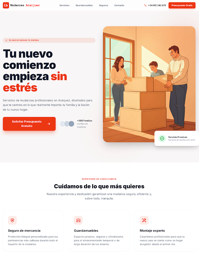 Desarrollo web en burgos imagen de web de mudanzas